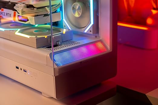 Игровой корпус Jungle Leopard MS-01G Mid Tower ATX (3 предустановленных вентилятора ARGB) – белый