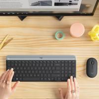 Комплект беспроводной клавиатуры и мыши Logitech MK470 Slim